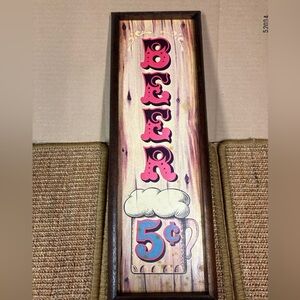 Vintage Beer Wall Plaque Rustic Bar Decor Wallace Berrie Americana